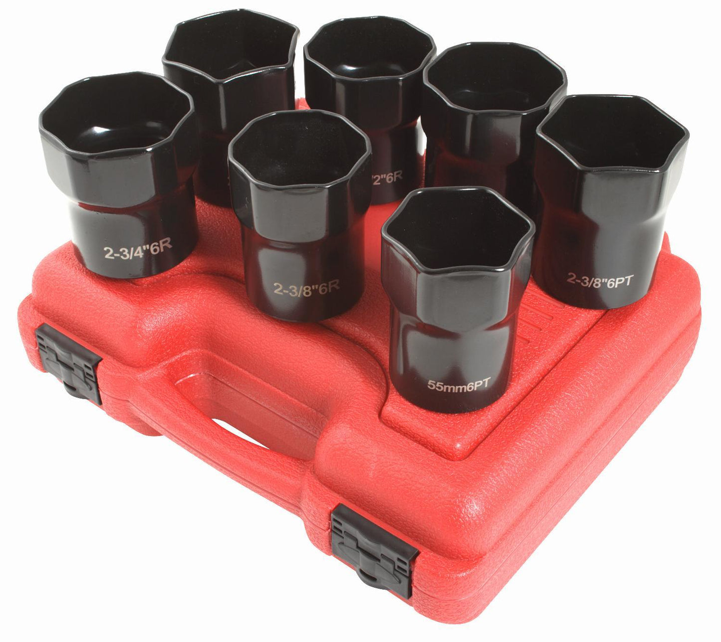 1/2" DRIVE SAE & METRIC WHEEL BEARING LOCKNUT 7-PIECE SOCKET SET