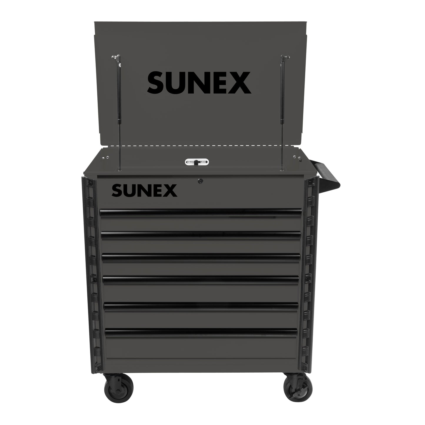 39" 6 DRAWER PREMIUM SERVICE CART – GRAY