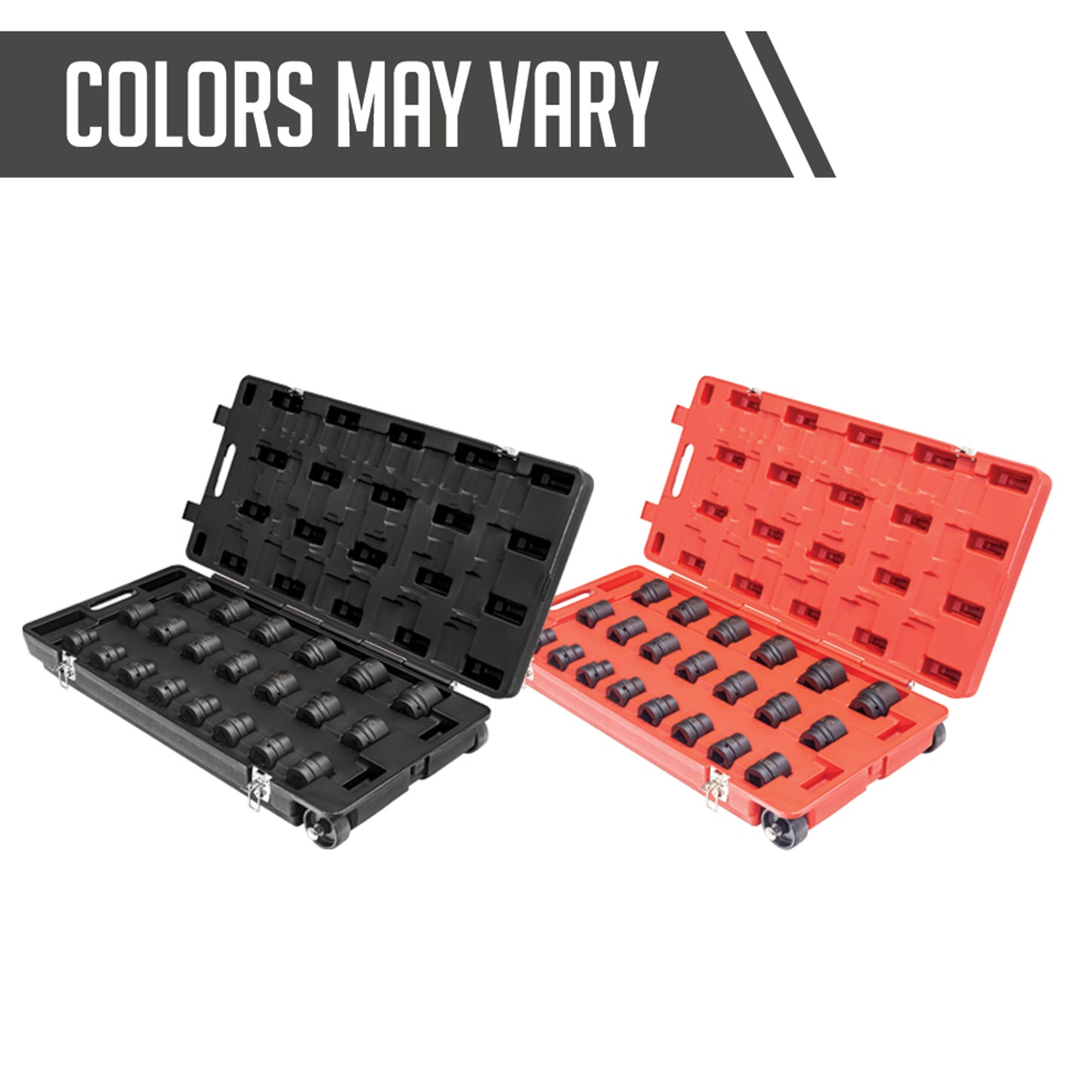 1" DRIVE SAE 6 POINT STANDARD 21-PIECE IMPACT SOCKET SET