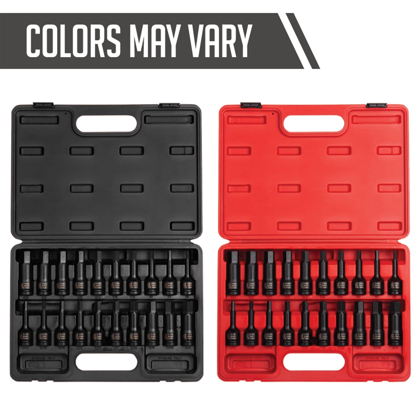 1/2" DRIVE SAE & METRIC 20-PIECE HEX IMPACT BIT SOCKET SET