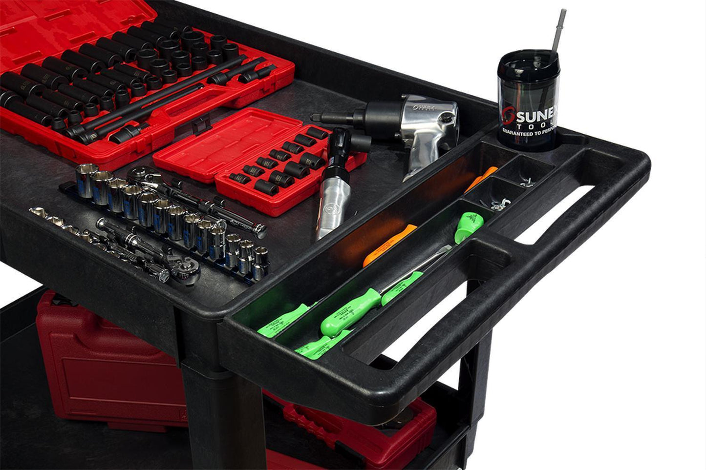 LARGE PLASTIC UTILITY CART - BLACK