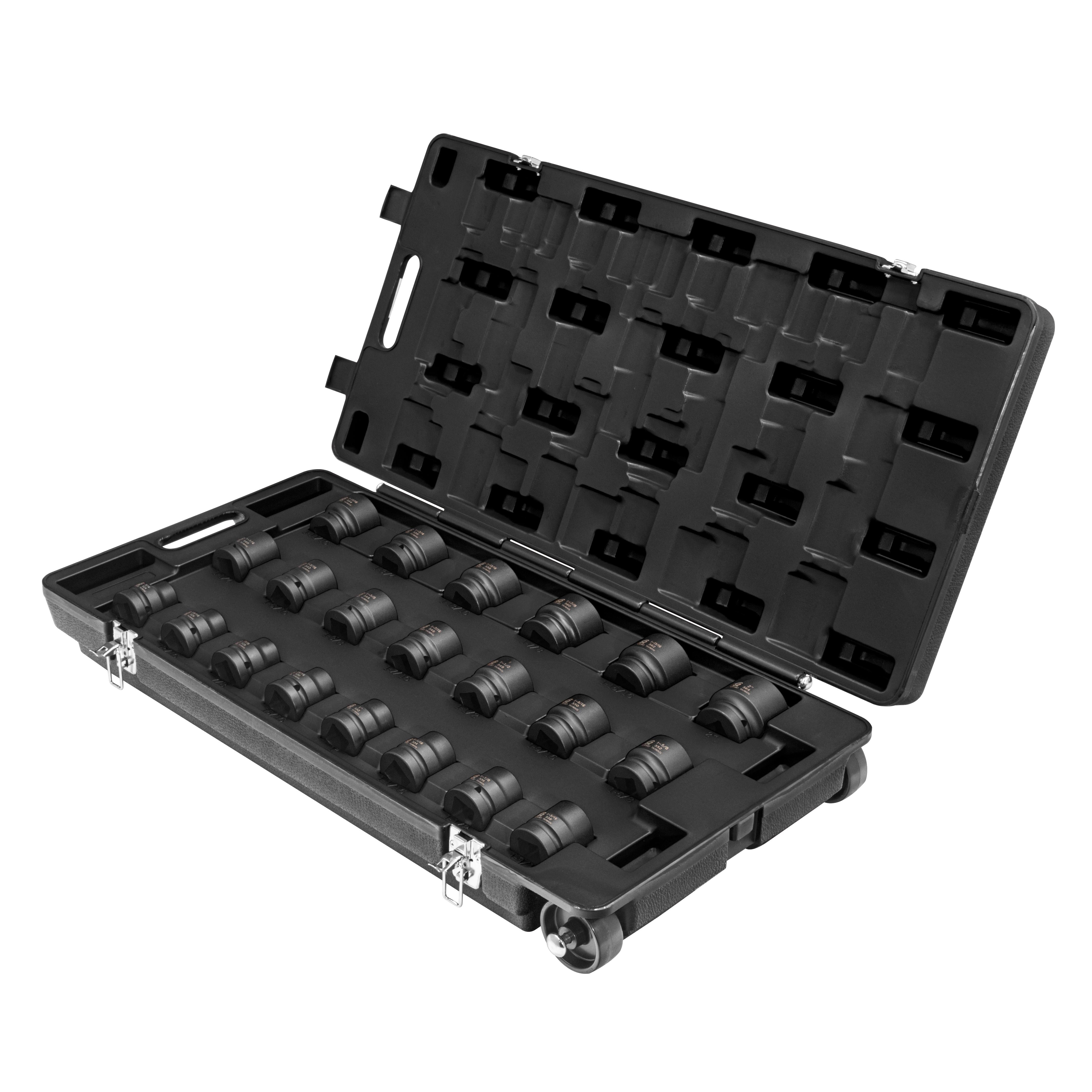 1 Drive Sae 6 Point Standard 21 Piece Impact Socket Set Sunex Tools 3414