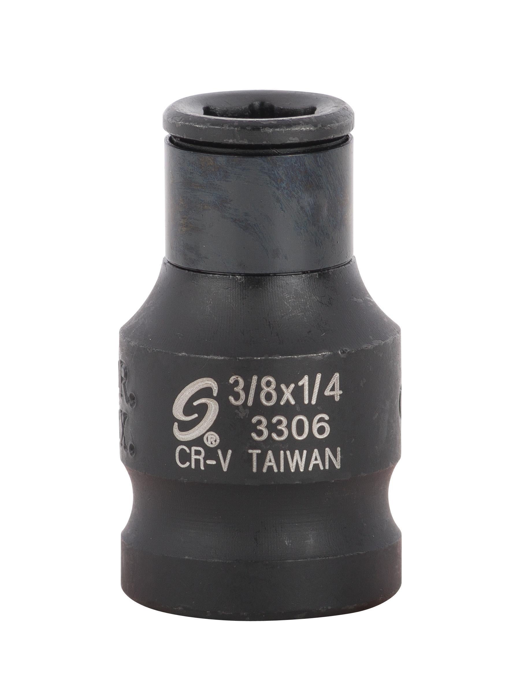 Uxcell 3/8in To 1/2in Socket Adapter – Female To Male, Cr-V Black