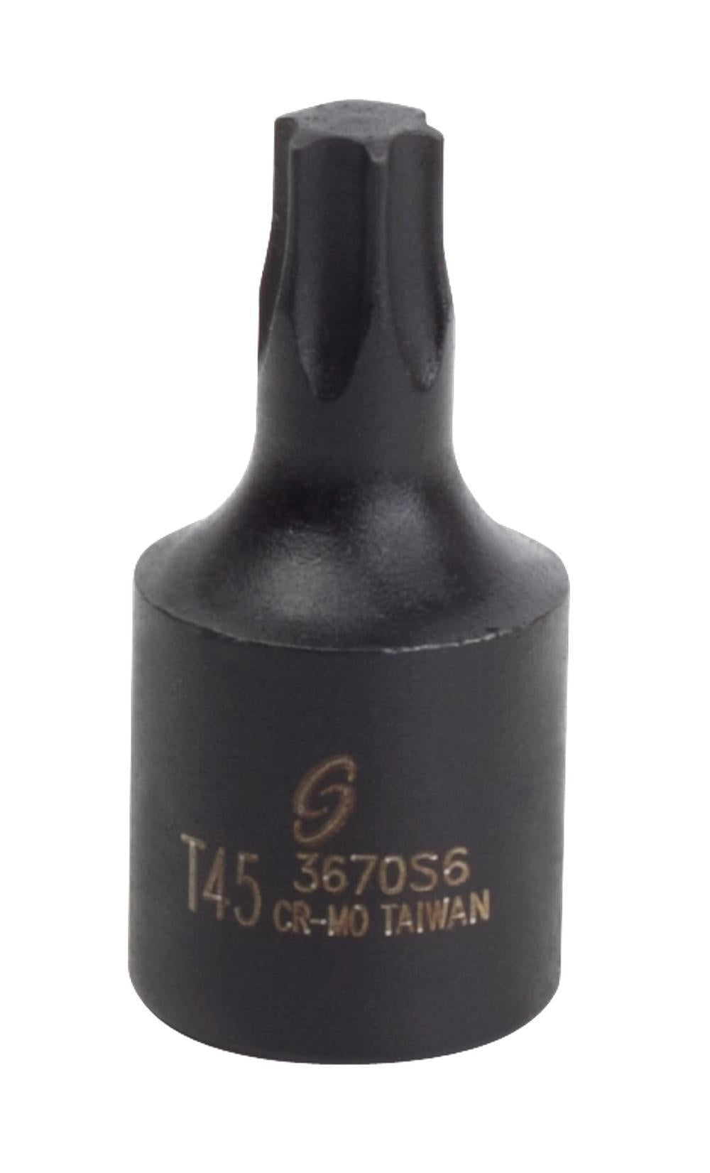 T45 X 100mm 1/2" Drive Short Impact Impacted Torx / Star Male