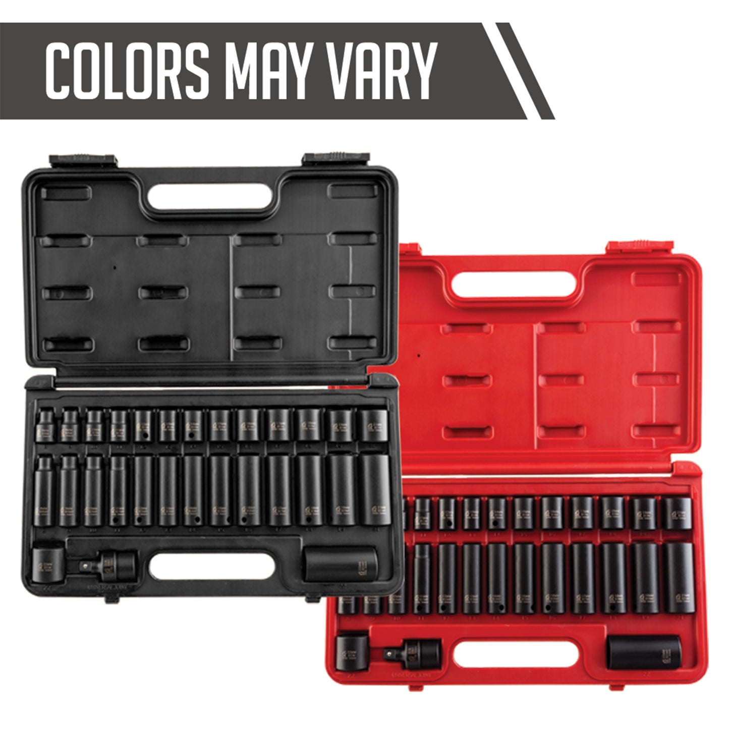 3/8" DRIVE METRIC 6 POINT STANDARD & DEEP 29-PIECE MASTER IMPACT SOCKET SET