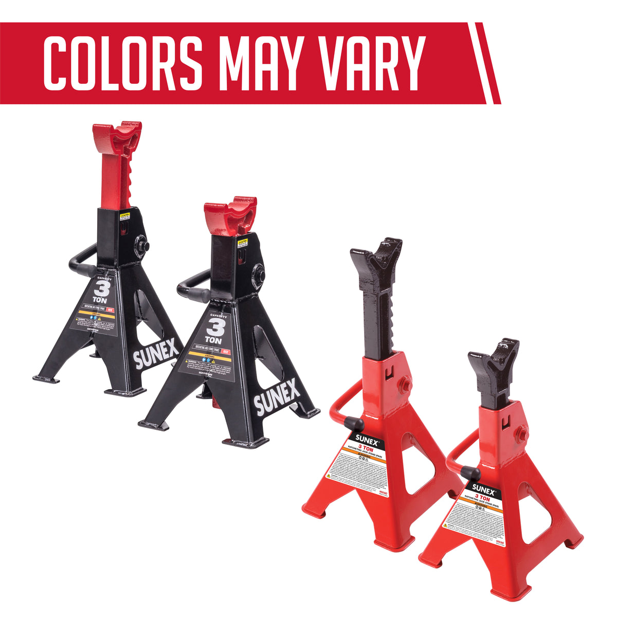 3 TON HEAVY DUTY RATCHETING JACK STANDS (PAIR)