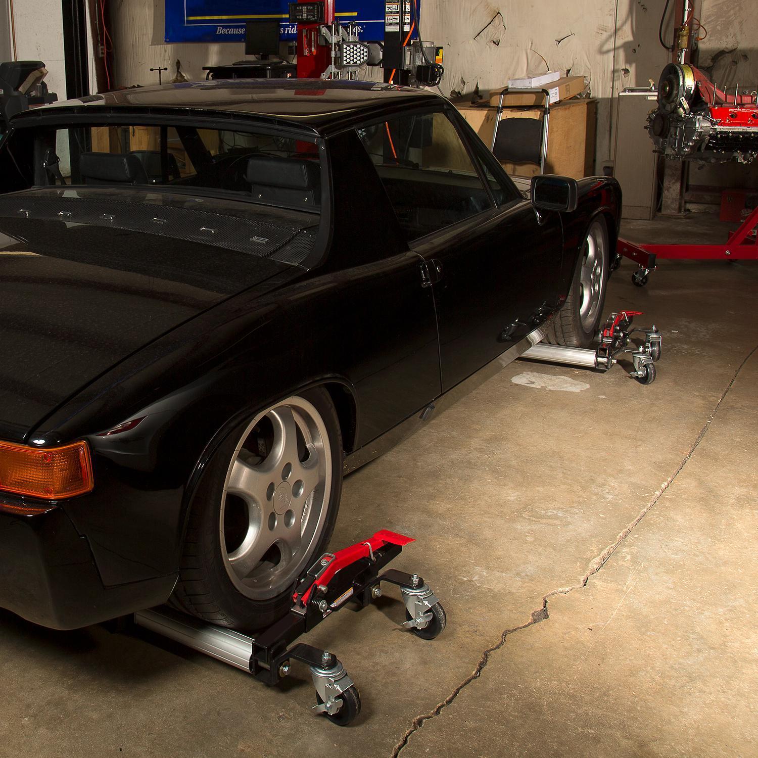 7708 Wheel Dollies under a vehicle