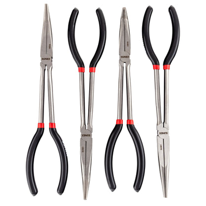 4 PIECE 11" LONG REACH PLIERS SET
