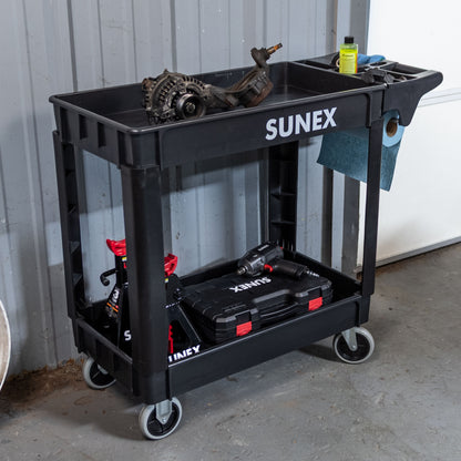 STANDARD HEAVY-DUTY 2-SHELF UTILITY CART