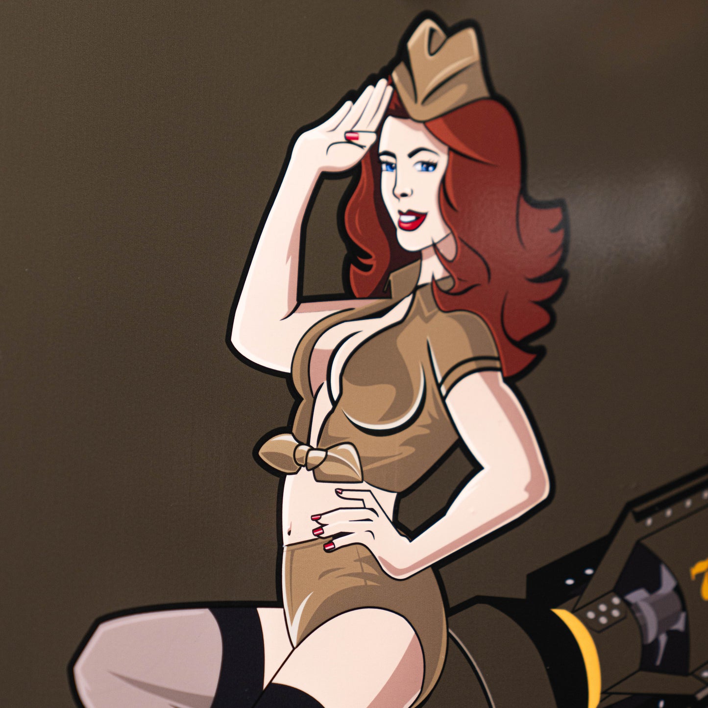 PIN-UP SERIES “DOROTHY” – 39" 6 DRAWER PREMIUM SERVICE CART – VICTORY VIXEN OD GREEN