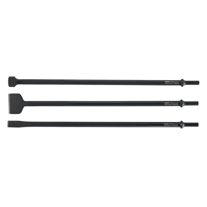 AIR HAMMER CHISEL 18” LONG-REACH 3 PIECE SET IN PORTABLE TOOL ROLL
