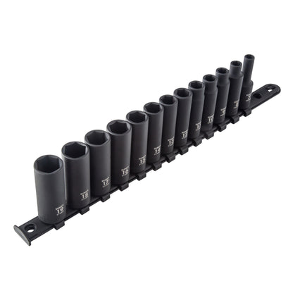 3/8" DRIVE METRIC 6 POINT DEEP 13-PIECE IMPACT SOCKET SET