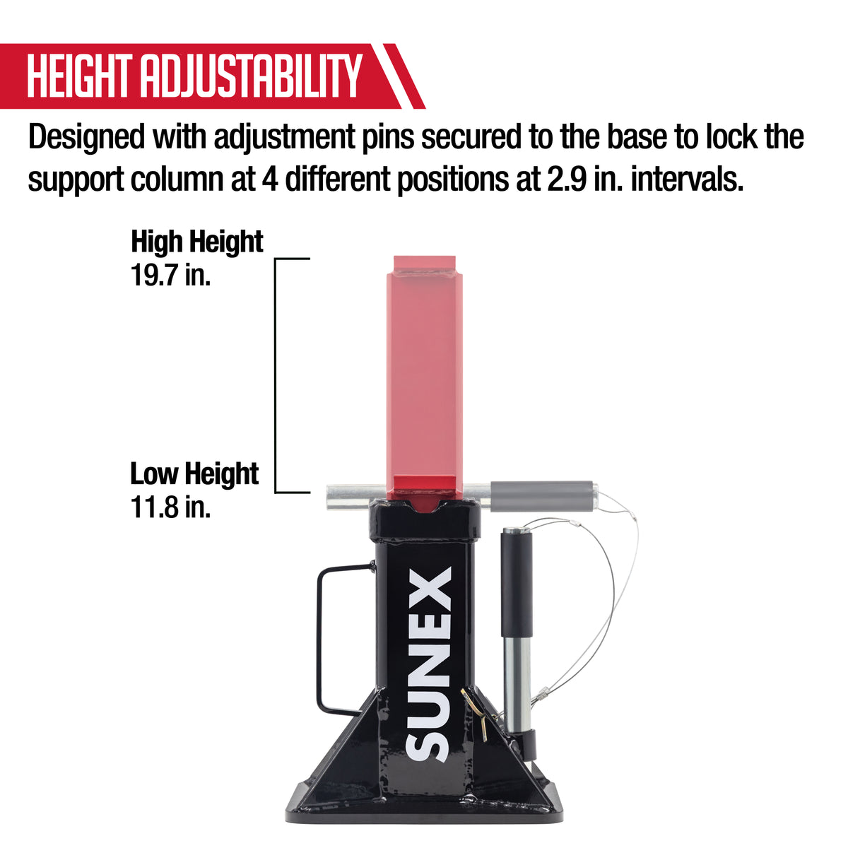 22 TON HEAVY DUTY LOCKING PIN JACK STANDS (PAIR)