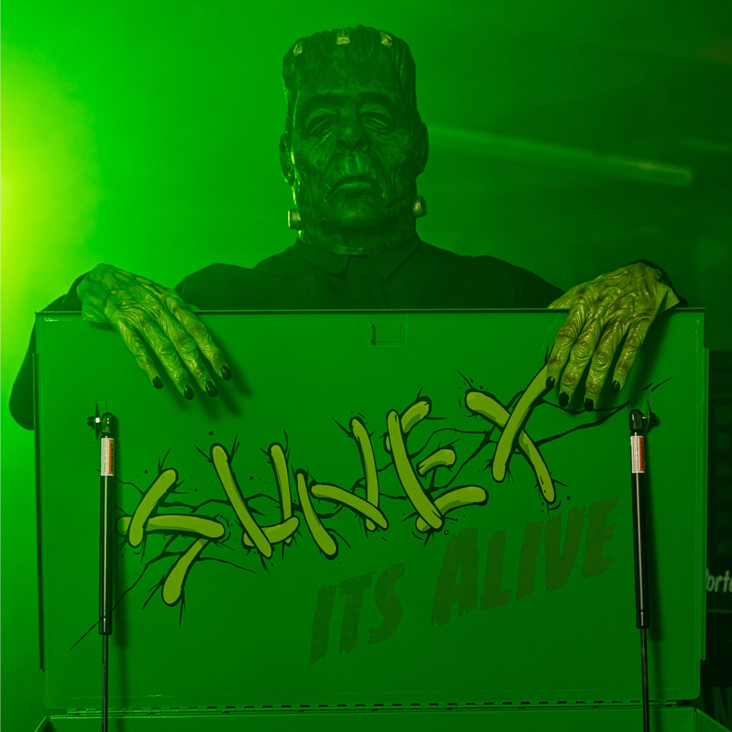 TONY SQUINDO “ITS ALIVE” PREMIUM FULL DRAWER SERVICE CART - LIME GREEN