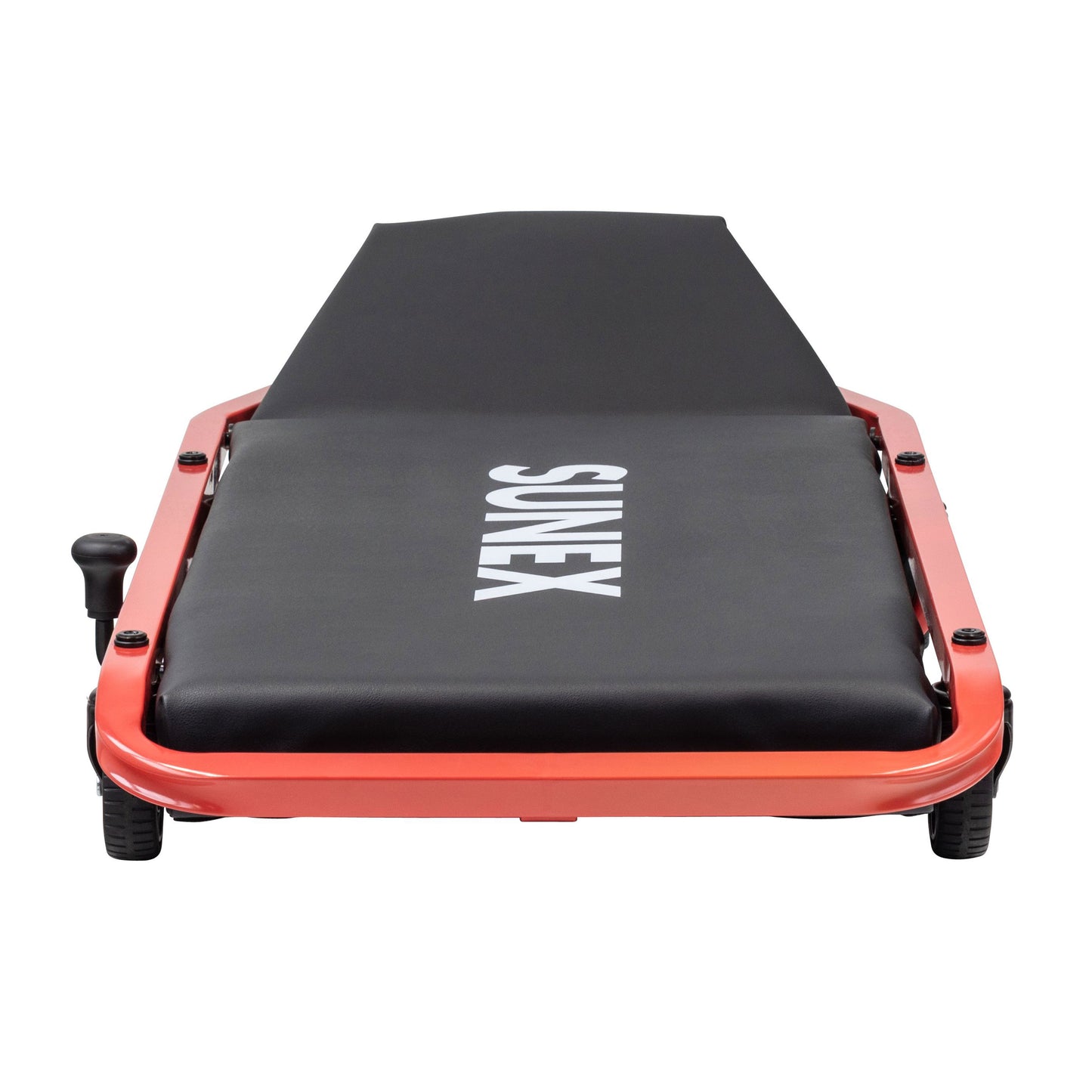 DELUXE CREEPER WITH ADJUSTABLE HEADREST - BLACK/RED