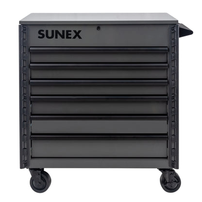 39" 6 DRAWER PREMIUM SERVICE CART – GRAY