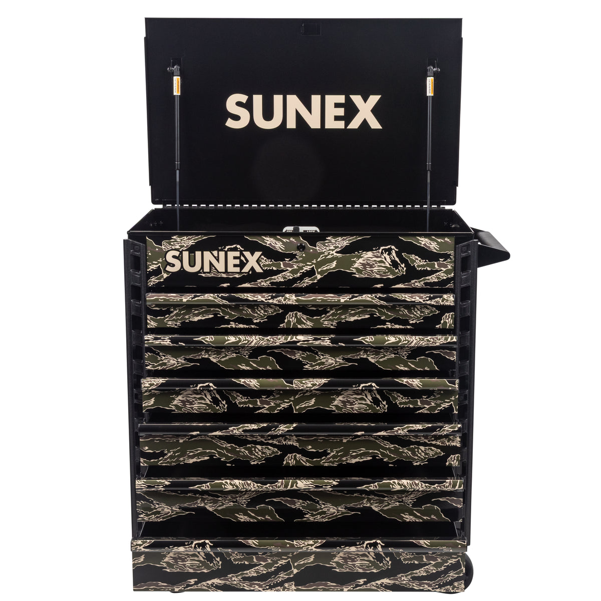 SHADOW TIGER CAMOUFLAGE – 39" 6 DRAWER PREMIUM SERVICE CART – BLACK