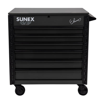 PIN-UP SERIES “ELEANOR” – 39" 6 DRAWER PREMIUM SERVICE CART – SIREN SMOKE