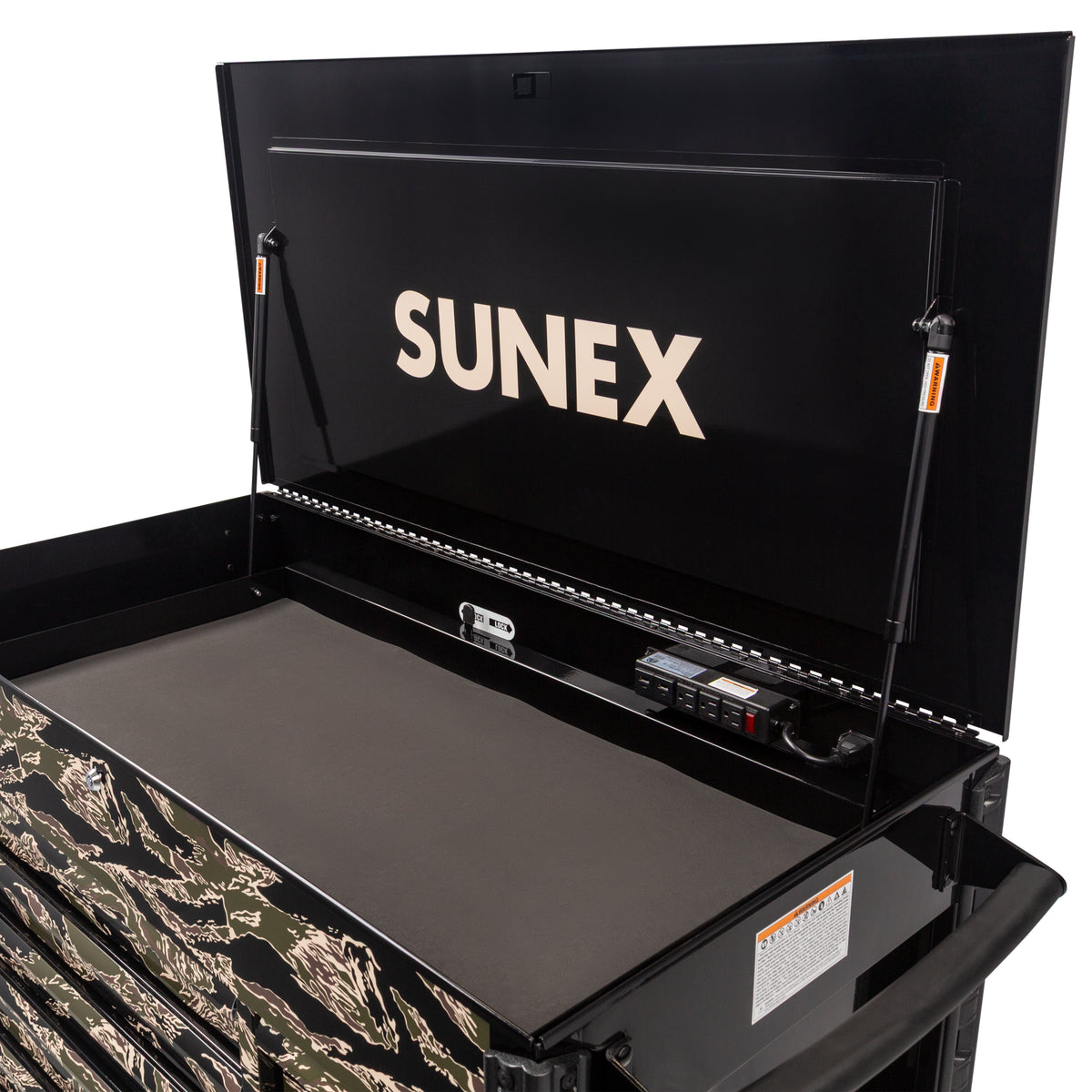 SHADOW TIGER CAMOUFLAGE - JUIC’D BOX 50" 7 DRAWER POWERED CART – BLACK