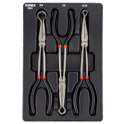 3 PIECE 11" LONG REACH HOSE GRIP PLIERS SET