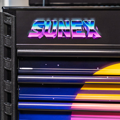 SYNTH DESIGNED BLACK PREMIUM FULL DRAWER SERVICE CART - BLACK