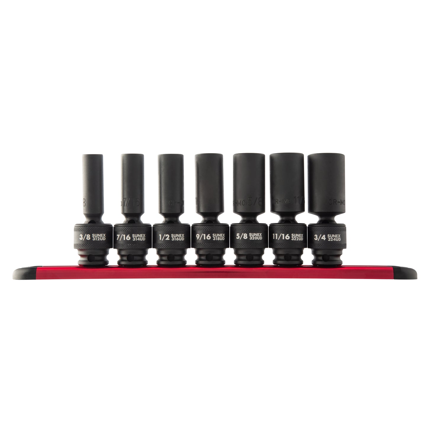 3/8" DRIVE SAE 6 POINT DEEP UNIVERSAL 7-PIECE IMPACT SOCKET SET