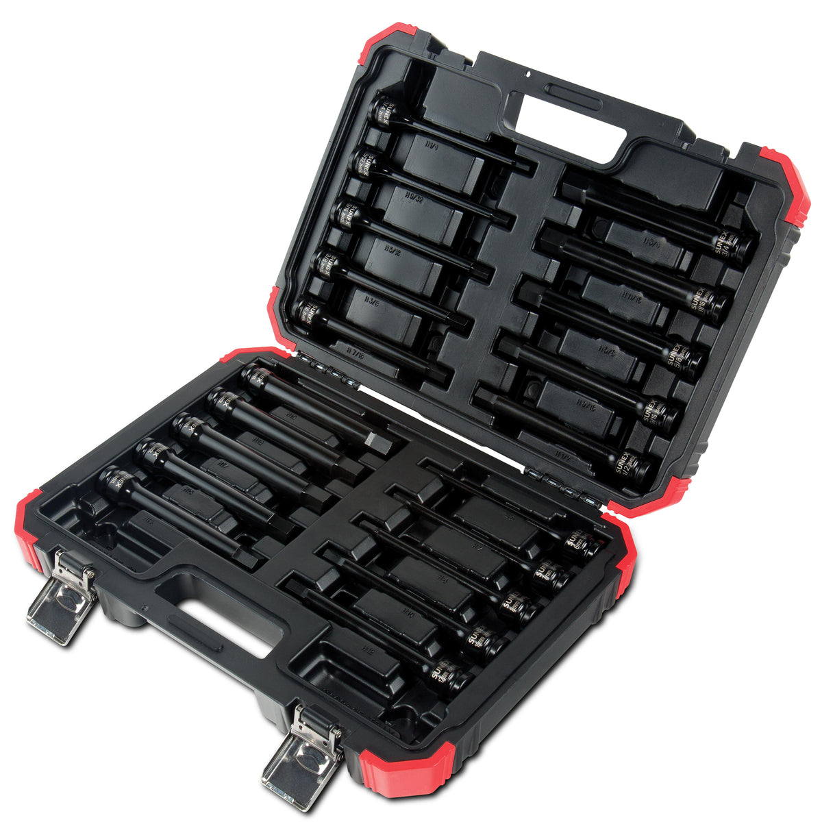 1/2" Drive Sae & Metric 6" Long 20-Piece Hex Impact Bit Socket Set ...