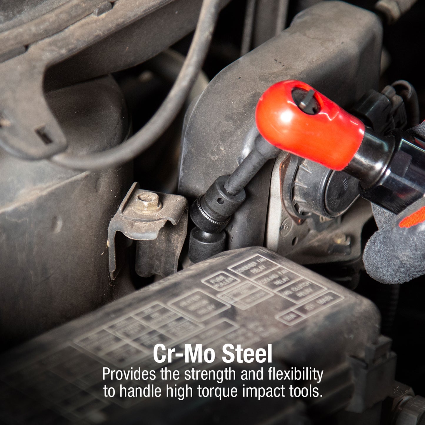 1/4" DRIVE METRIC 6 POINT STANDARD UNIVERSAL 12-PIECE IMPACT SOCKET SET