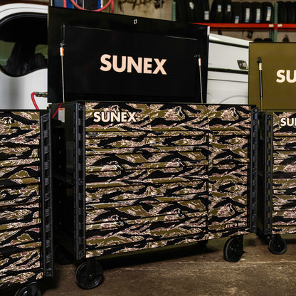 SHADOW TIGER CAMOUFLAGE - JUIC’D BOX 50" 7 DRAWER POWERED CART – BLACK