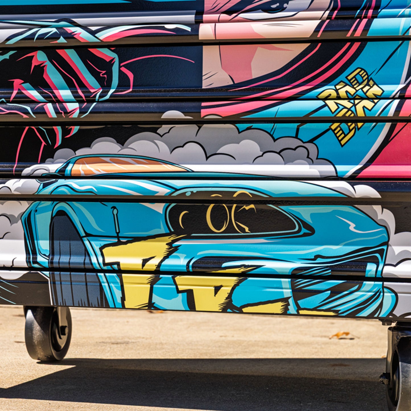 RAD DAN MANGA DESIGNED BLACK PREMIUM FULL 6 DRAWER SERVICE CART