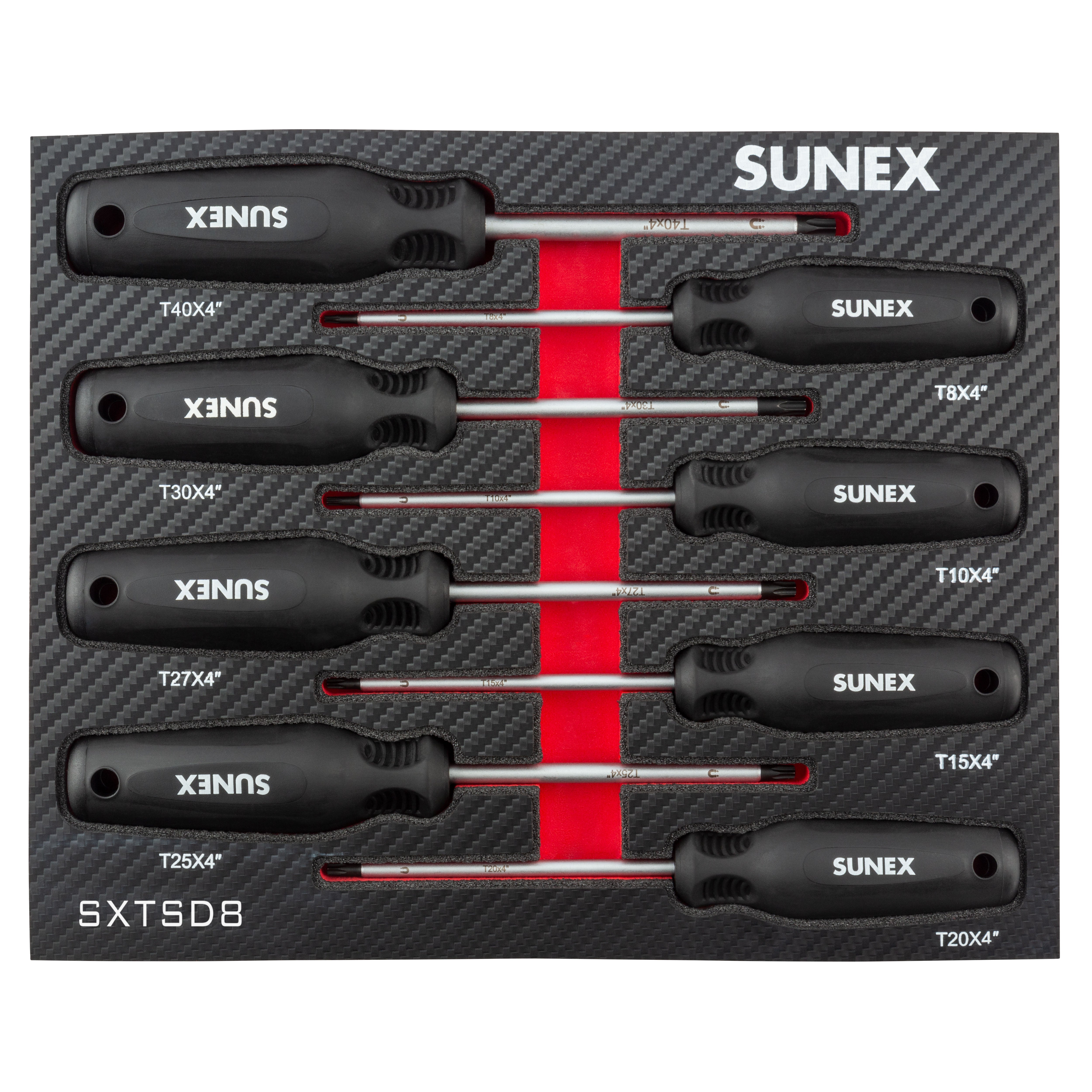 Torx® Magnetic 8 Piece Screwdriver Set In Eva Foam – SUNEX Tools