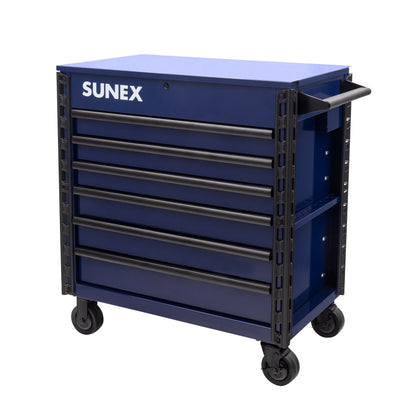 39" 6 DRAWER PREMIUM SERVICE CART – BLUE