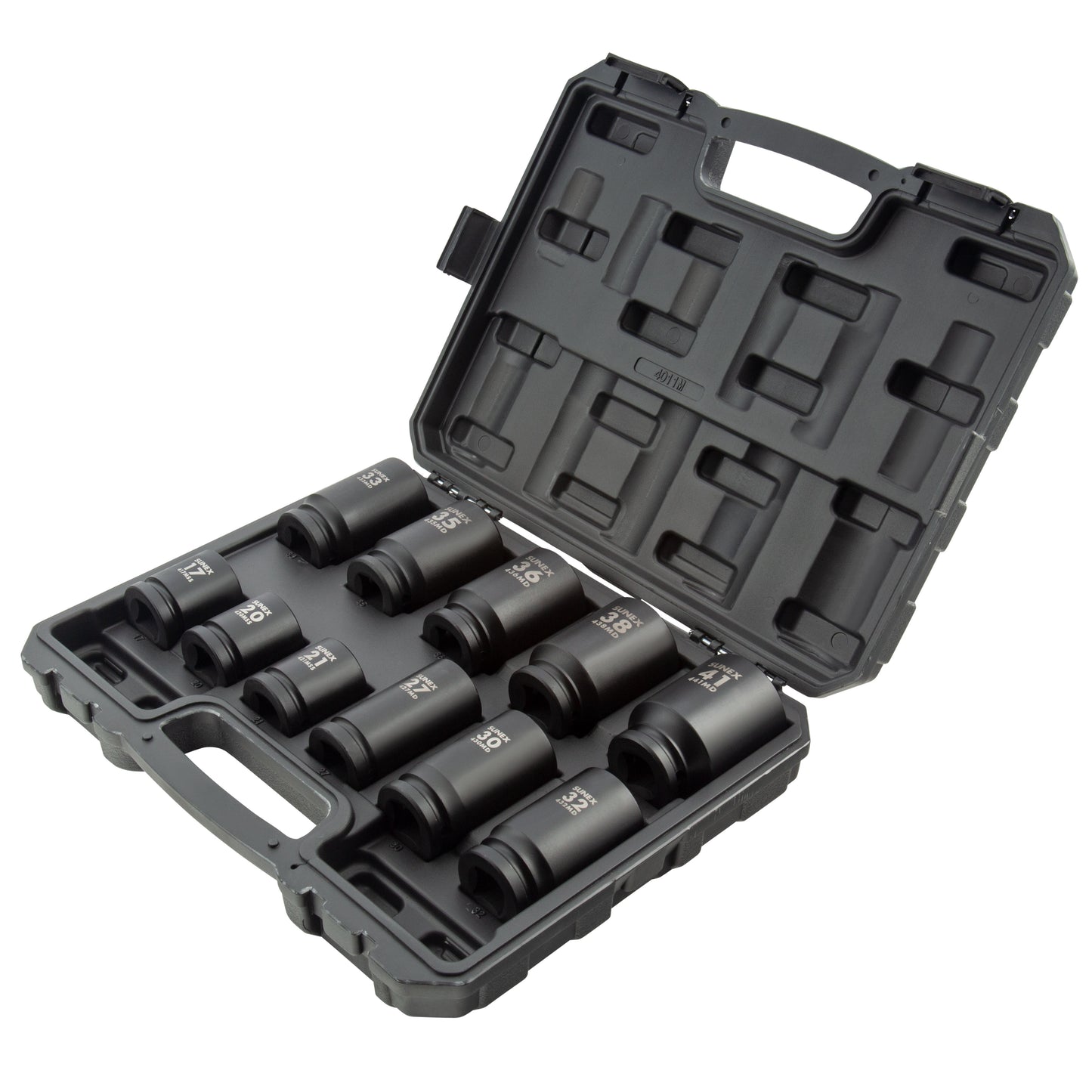 3/4" DRIVE METRIC 6 POINT DEEP & 4 POINT SQUARE BUDD WHEEL 11-PIECE IMPACT SOCKET SET