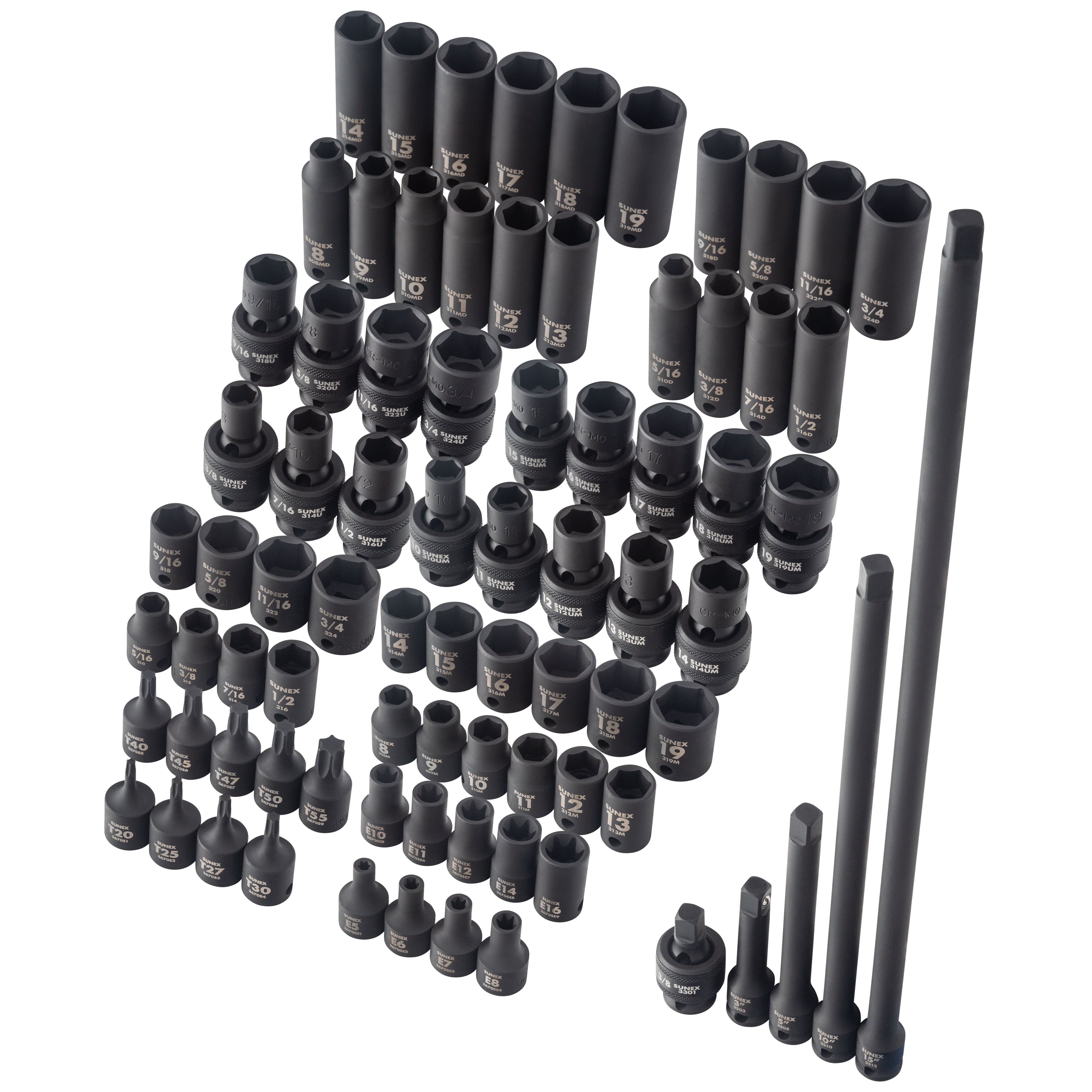 Sunex 314UMD 3/8" Drive Deep Universal 6-Point Metric Impact Socket - 14mm