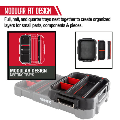 6 PIECE HALF PARTS TRAY SET