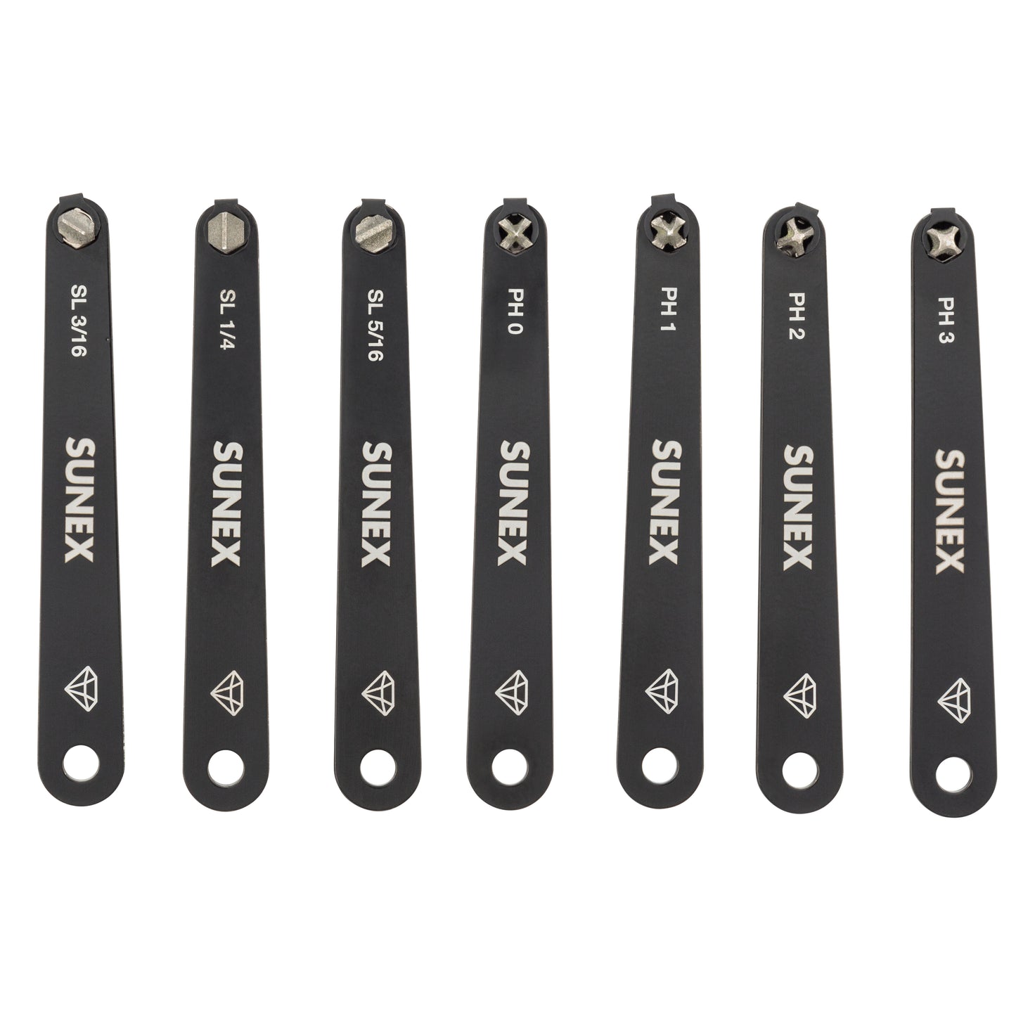 LOW PROFILE DIAMOND COATED PHILLIPS® & SLOTTED 7 PIECE SCREWDRIVER SET IN EVA FOAM