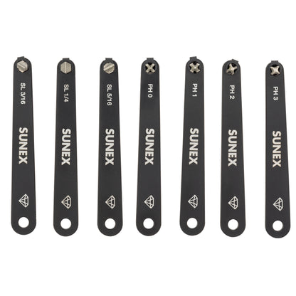 LOW PROFILE DIAMOND COATED PHILLIPS® & SLOTTED 7 PIECE SCREWDRIVER SET IN EVA FOAM