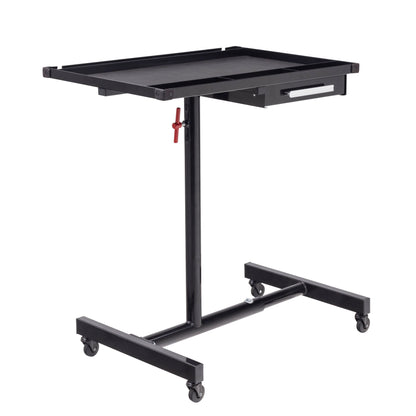 DELUXE ADJUSTABLE WORK TABLE WITH DRAWER - BLACK