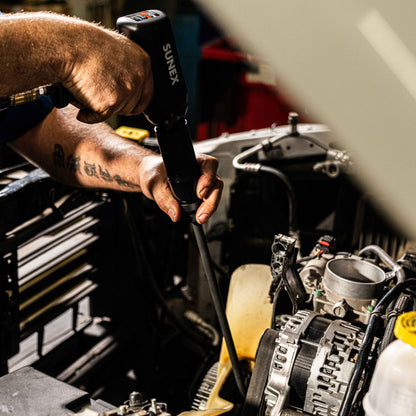 AIR HAMMER CHISEL 18” LONG-REACH 3 PIECE SET IN PORTABLE TOOL ROLL