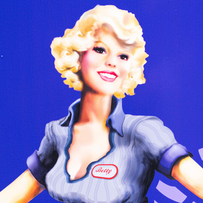 PIN-UP SERIES “BETTY” – 39" 6 DRAWER PREMIUM SERVICE CART – PIN-UP PLUM