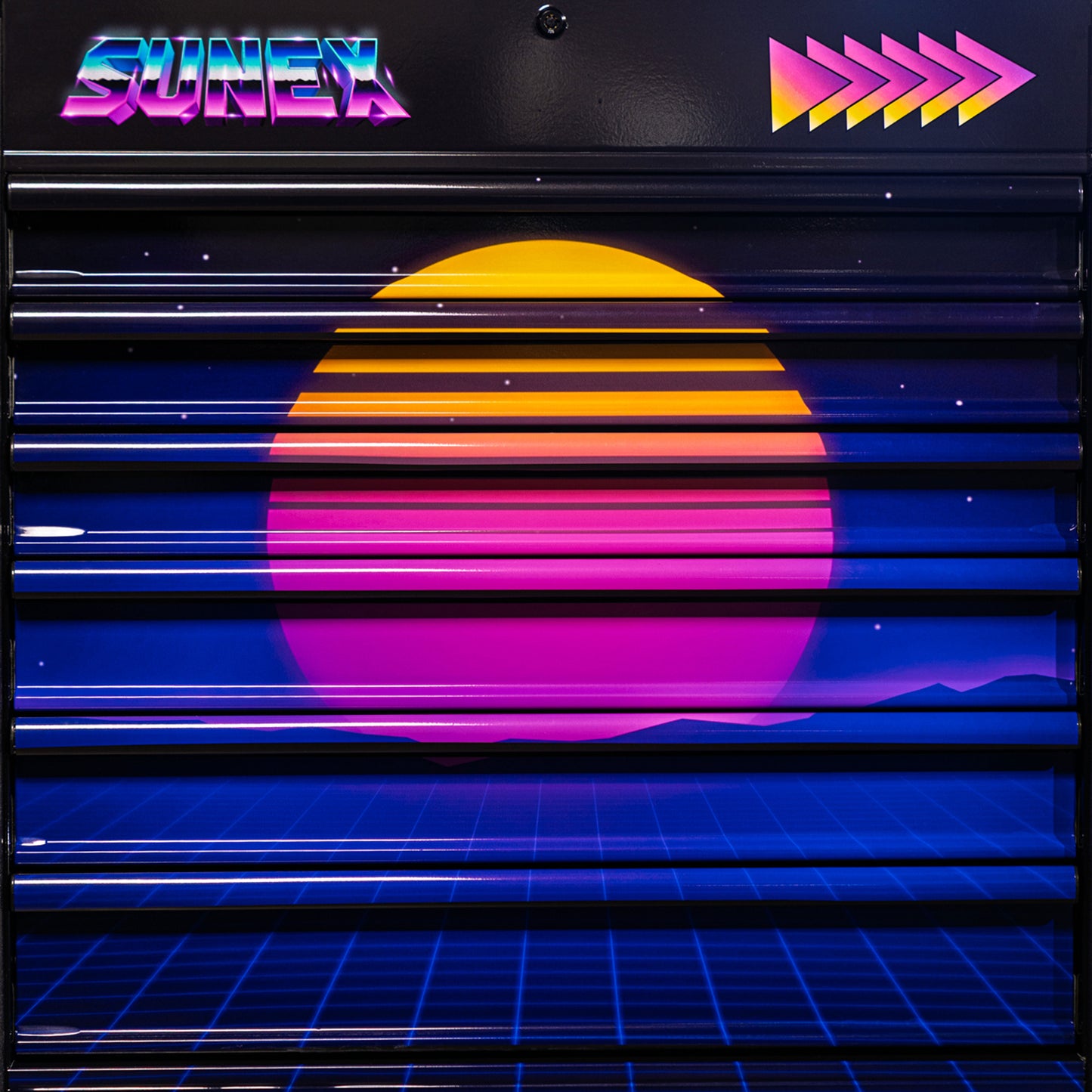 SYNTH DESIGNED BLACK PREMIUM FULL DRAWER SERVICE CART - BLACK