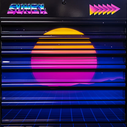 SYNTH DESIGNED BLACK PREMIUM FULL DRAWER SERVICE CART - BLACK