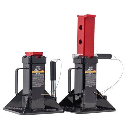 22 TON HEAVY DUTY LOCKING PIN JACK STANDS (PAIR)
