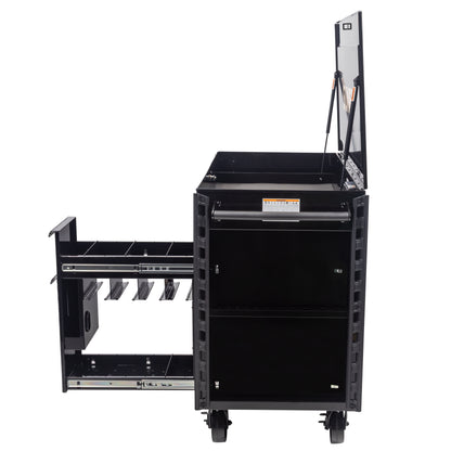 SHADOW TIGER CAMOUFLAGE - JUIC’D BOX 50" 7 DRAWER POWERED CART – BLACK