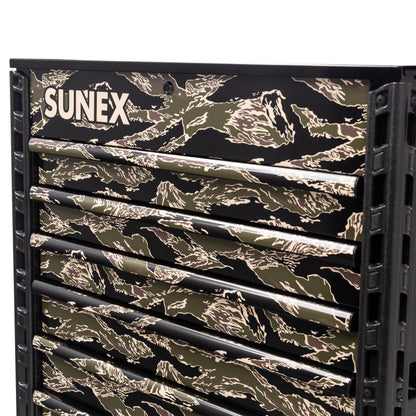 SHADOW TIGER CAMOUFLAGE – 39" 6 DRAWER PREMIUM SERVICE CART – BLACK