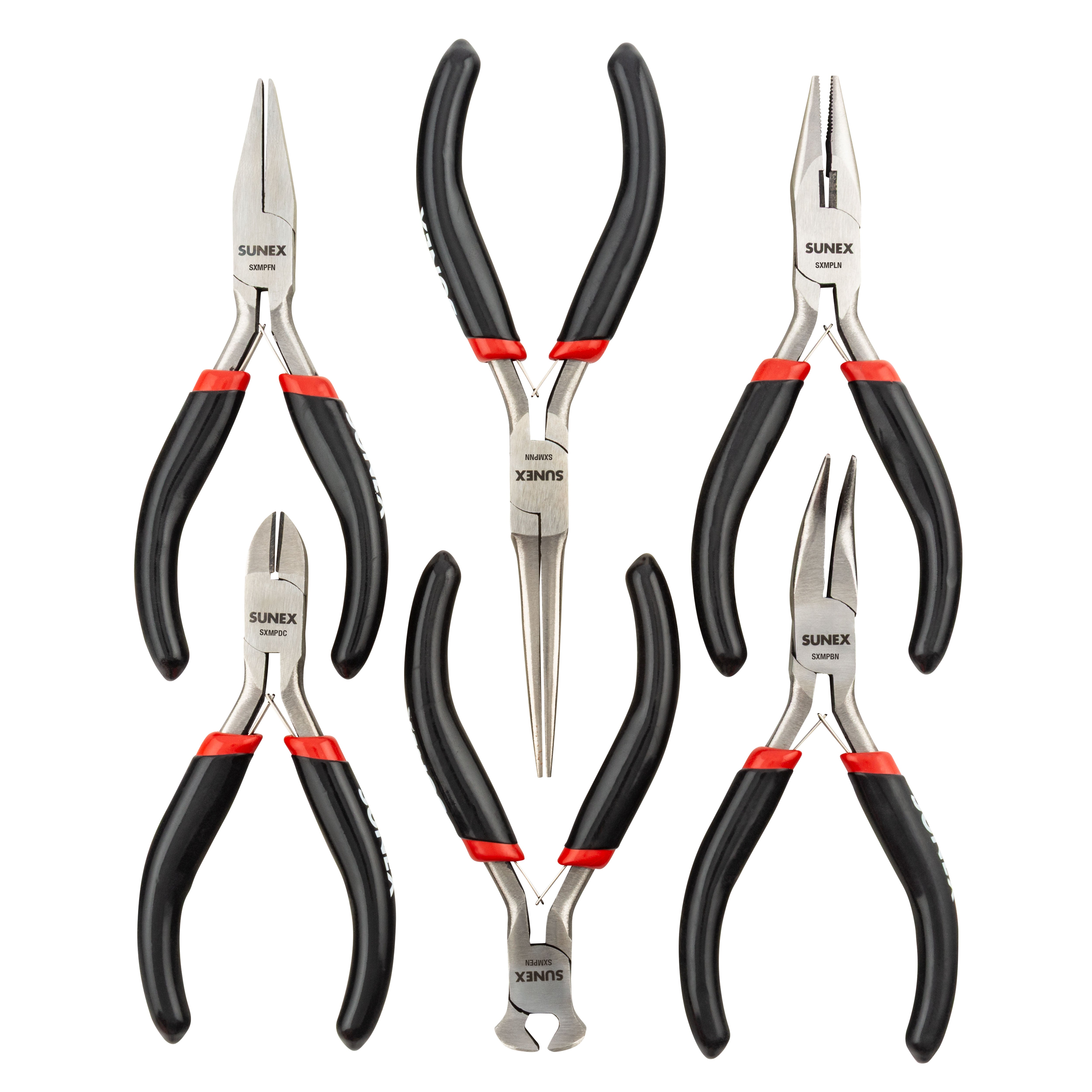 6 Piece Mini Pliers Set In Storage Tray – SUNEX Tools
