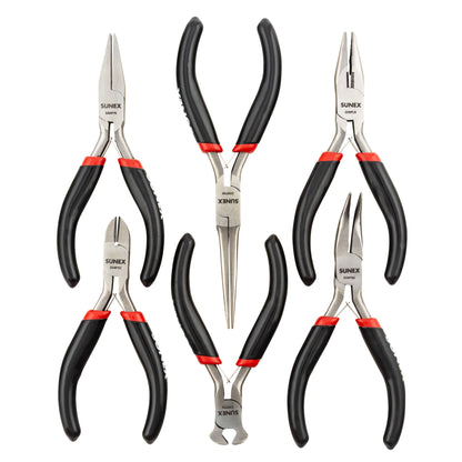 6 PIECE MINI PLIERS SET IN STORAGE TRAY