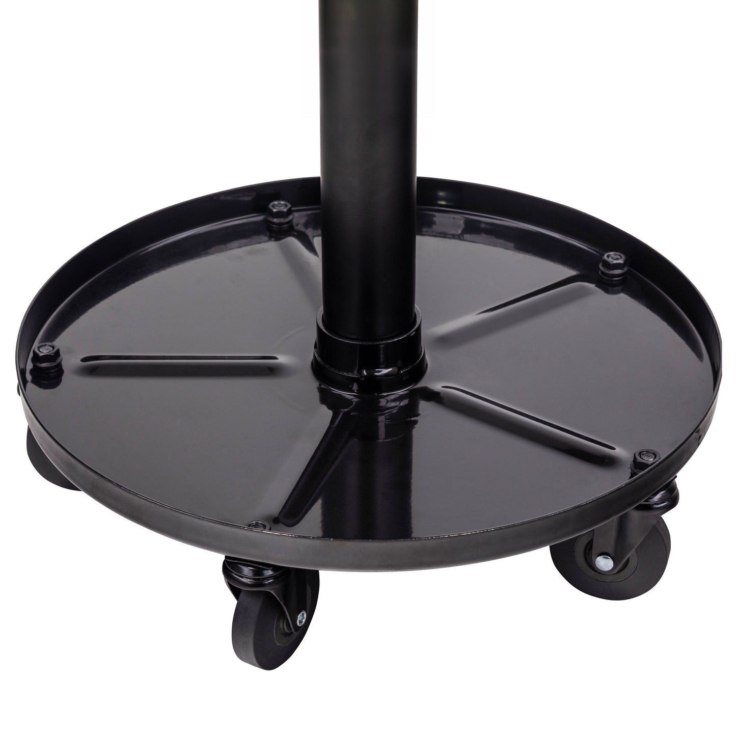 20.5” ADJUSTABLE HEIGHT SHOP SEAT WITH 1" DEEP TOOL TRAY - BLACK/RED