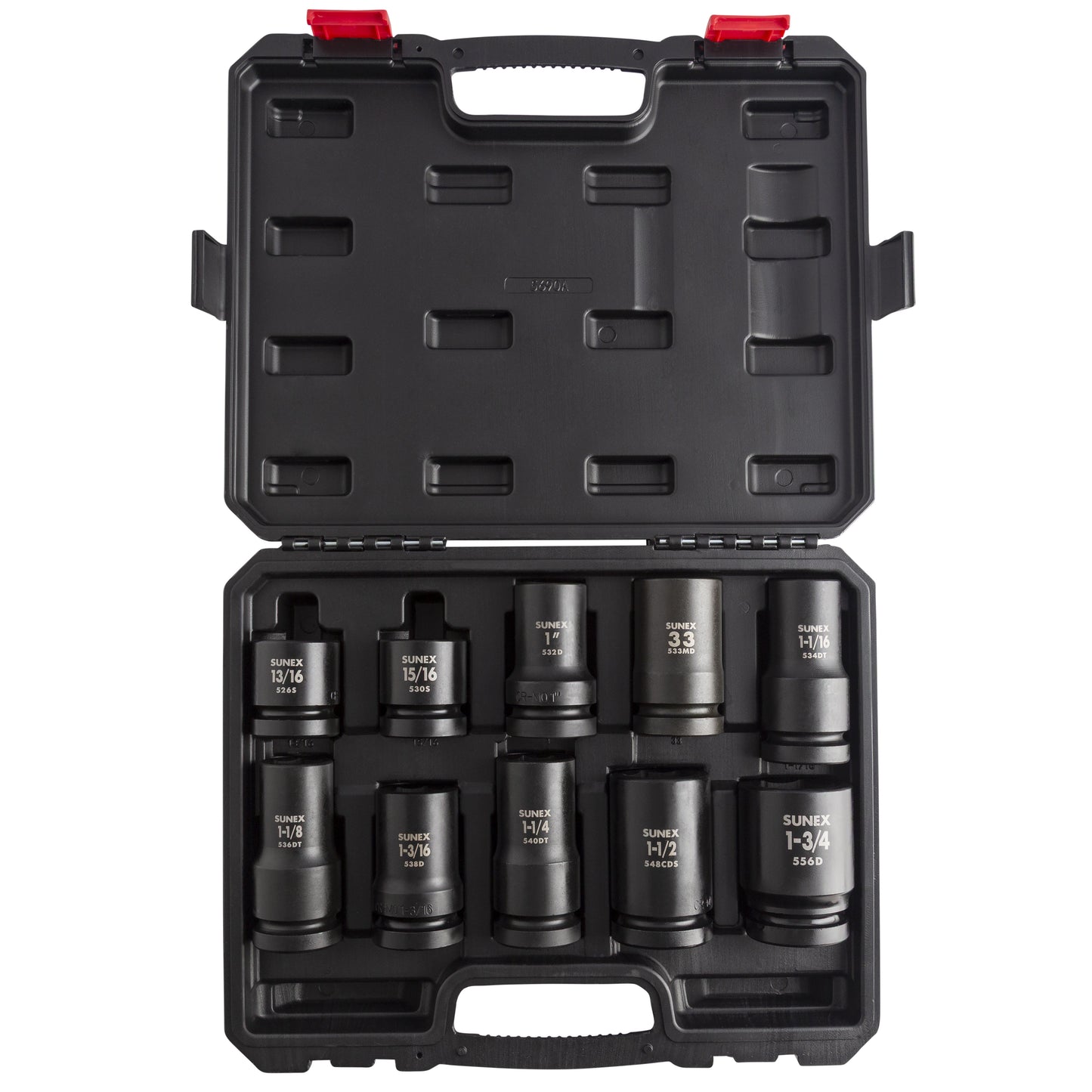 1" DRIVE SAE & METRIC 6 POINT HEAVY-DUTY WHEEL 10-PIECE IMPACT SOCKET SET