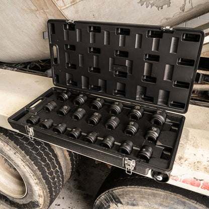 1" DRIVE SAE 6 POINT STANDARD 21-PIECE IMPACT SOCKET SET